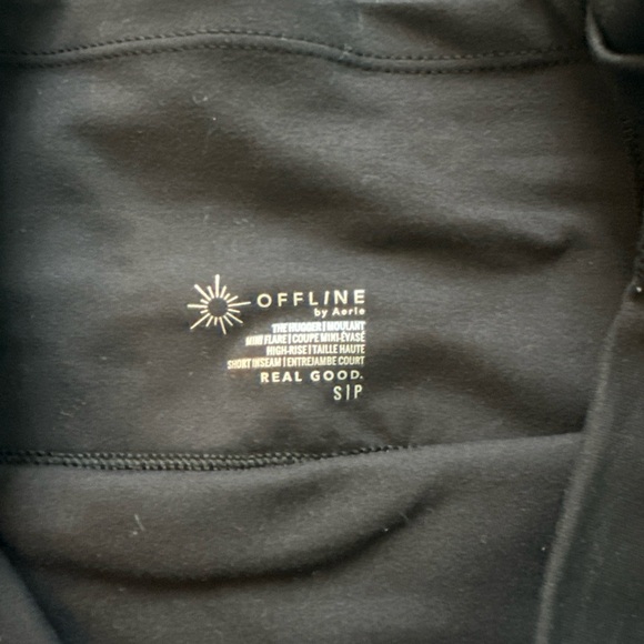 Aerie Black Mini Flared Leggings - Picture 3 of 7